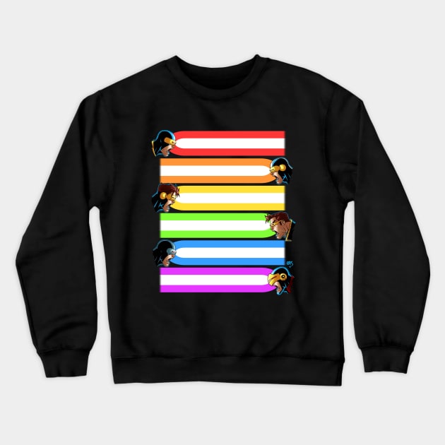 LGBTQIA+ Slim Rainbow Crewneck Sweatshirt by artoflucas